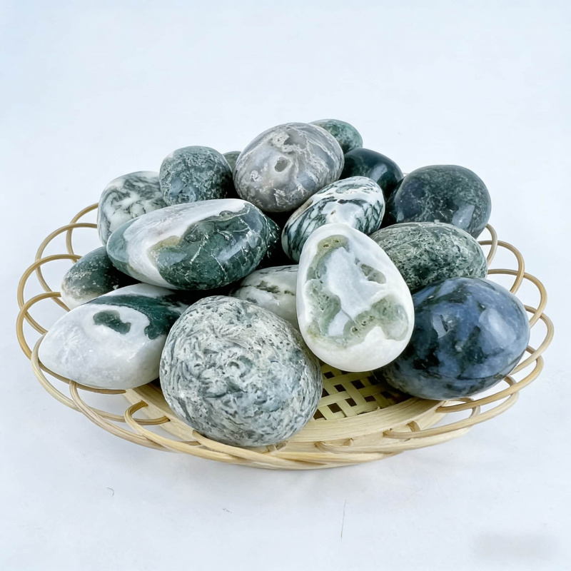 Natural Moss Agate Crushed Sto - đánh giá và giá Echeveria Succulent