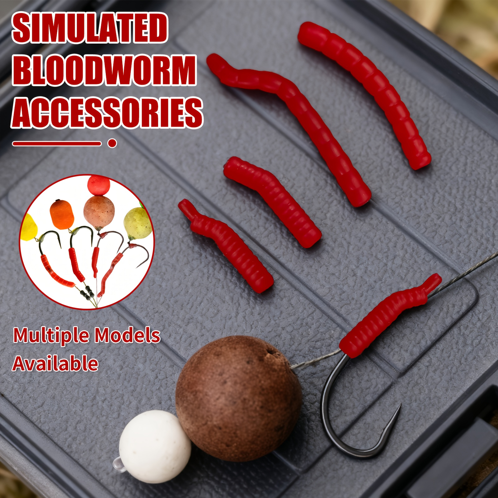 Red Artificial Bloodworm Hook  - đánh giá và giá Aglaonema Red