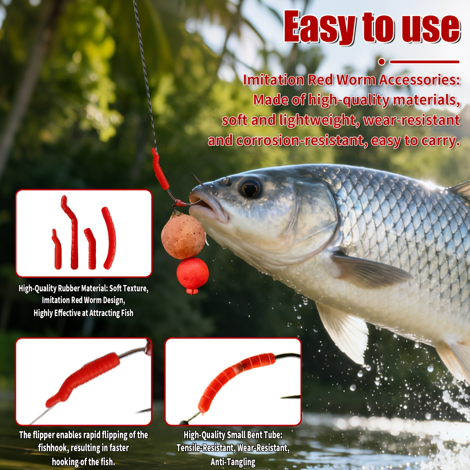 Red Artificial Bloodworm Hook  - đánh giá và giá Aglaonema Red