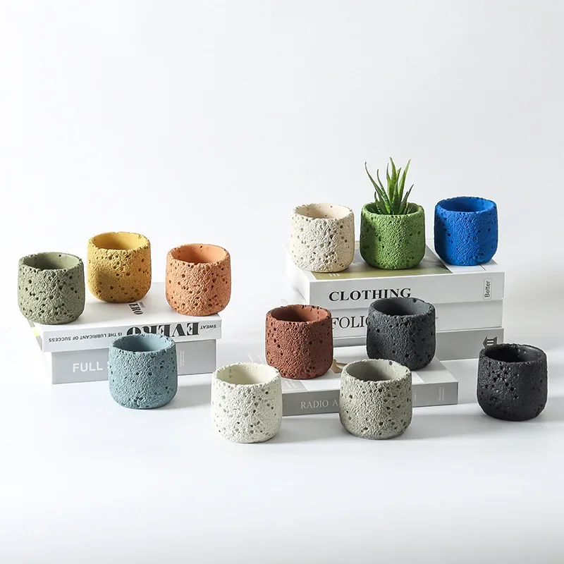Nordic cement flowerpot simple - đánh giá và giá Echeveria Succulent