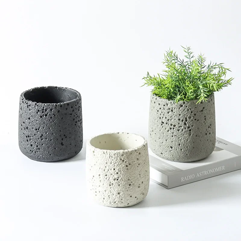 Nordic cement flowerpot simple - đánh giá và giá Echeveria Succulent