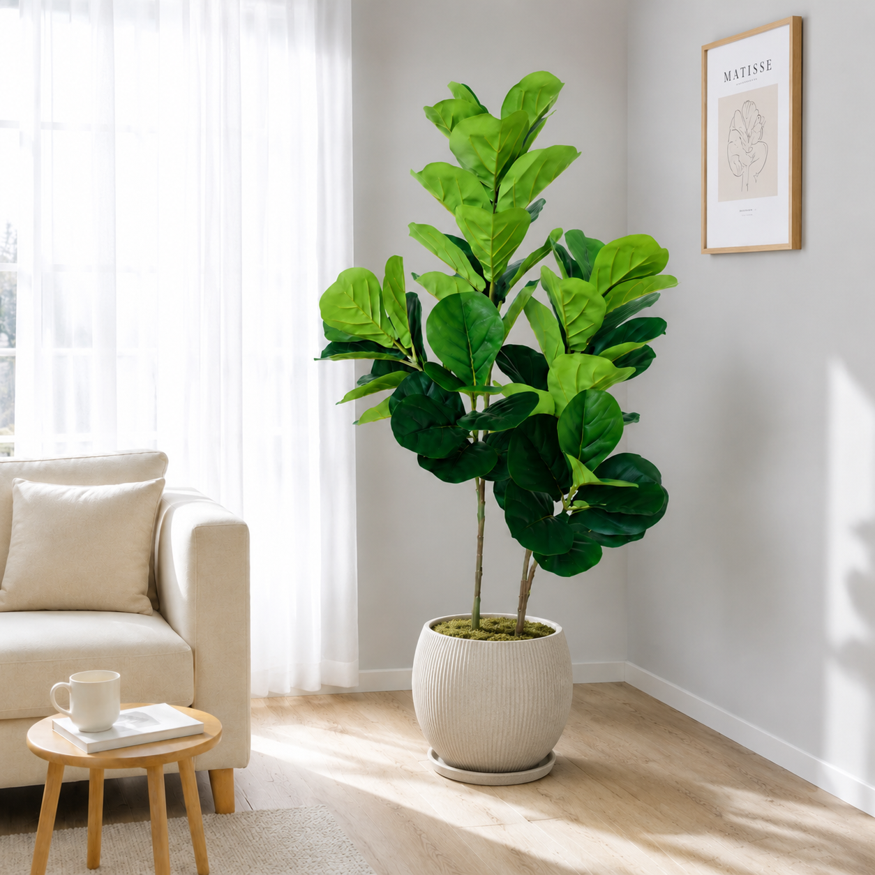 130cm/4.3ft Artificial Ficus L - đánh giá và giá Ficus Lyrata Tree