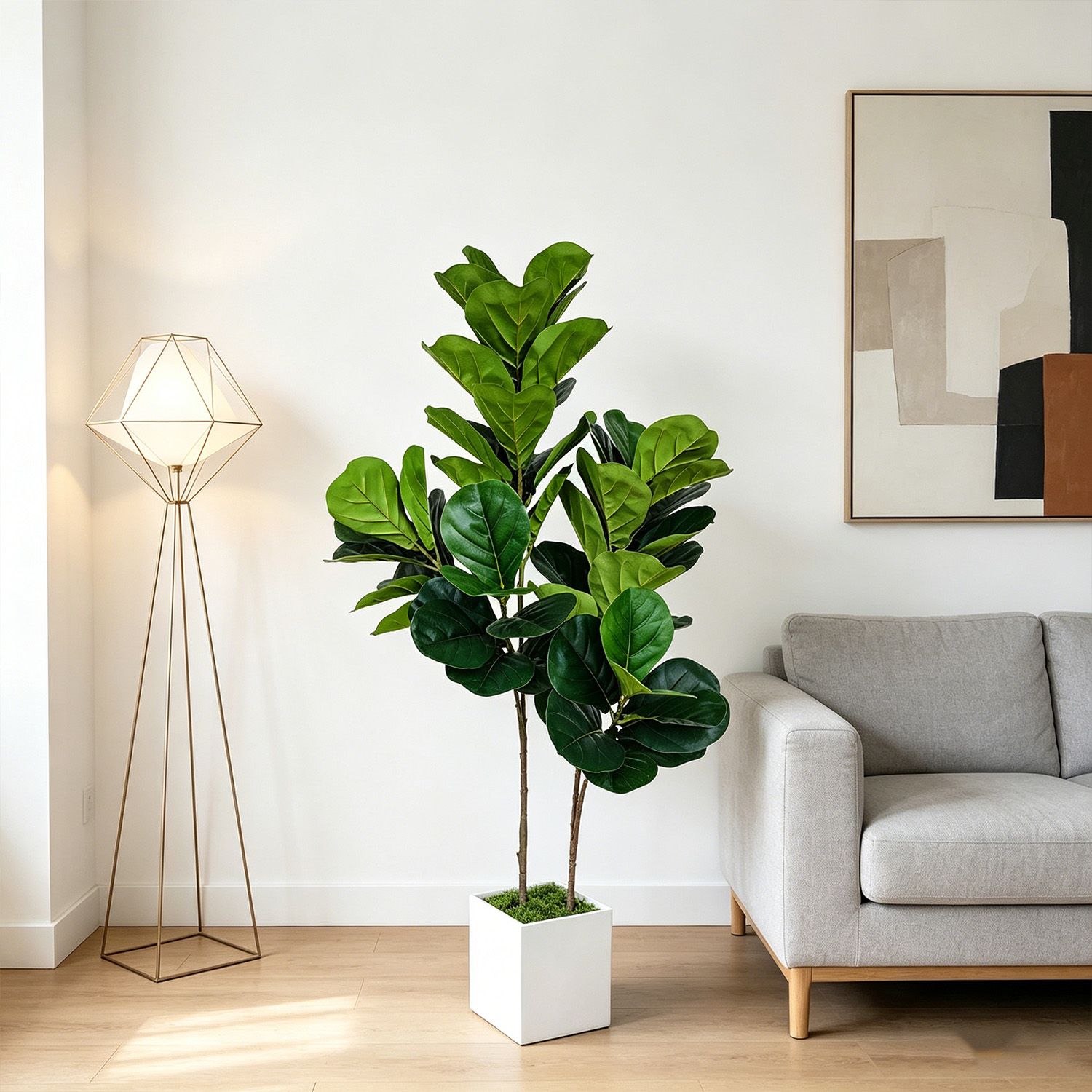 130cm/4.3ft Artificial Ficus L - đánh giá và giá Ficus Lyrata Tree