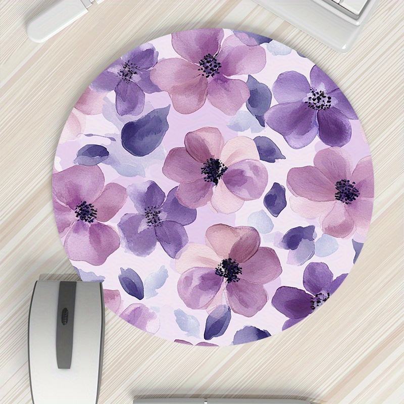 1pc Purple Floral Round Mouse  - đánh giá và giá Tradescantia Purple
