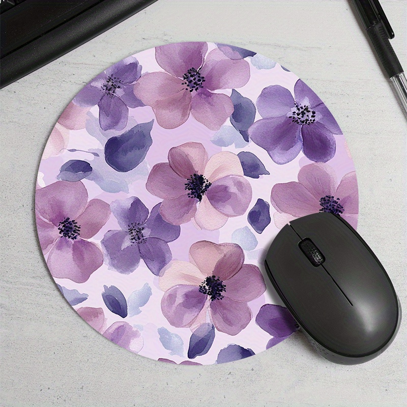 1pc Purple Floral Round Mouse  - đánh giá và giá Tradescantia Purple