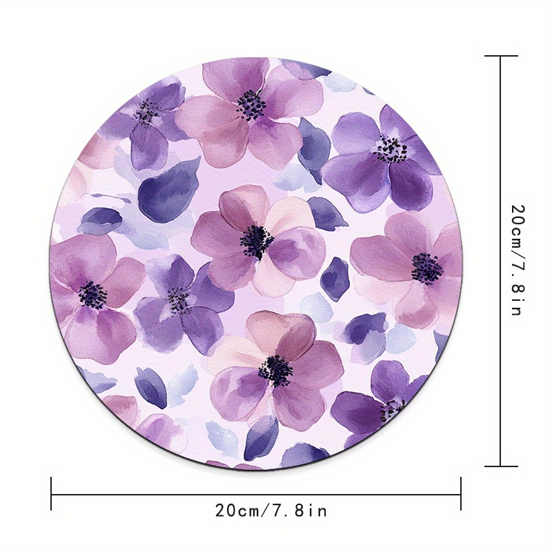1pc Purple Floral Round Mouse  - đánh giá và giá Tradescantia Purple