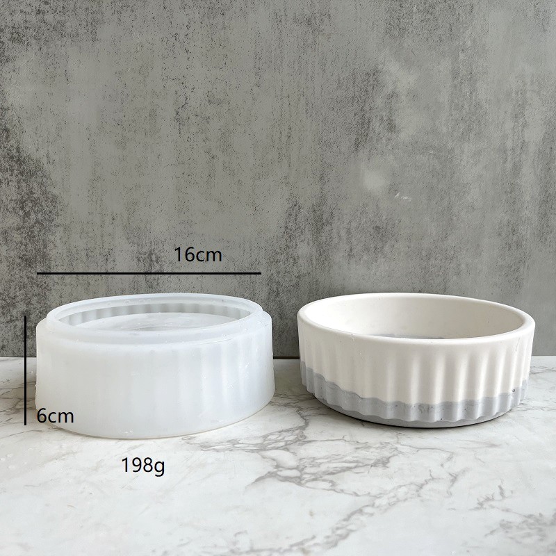 Stripe Flowerpot Silicone Mold - đánh giá và giá Echeveria Succulent