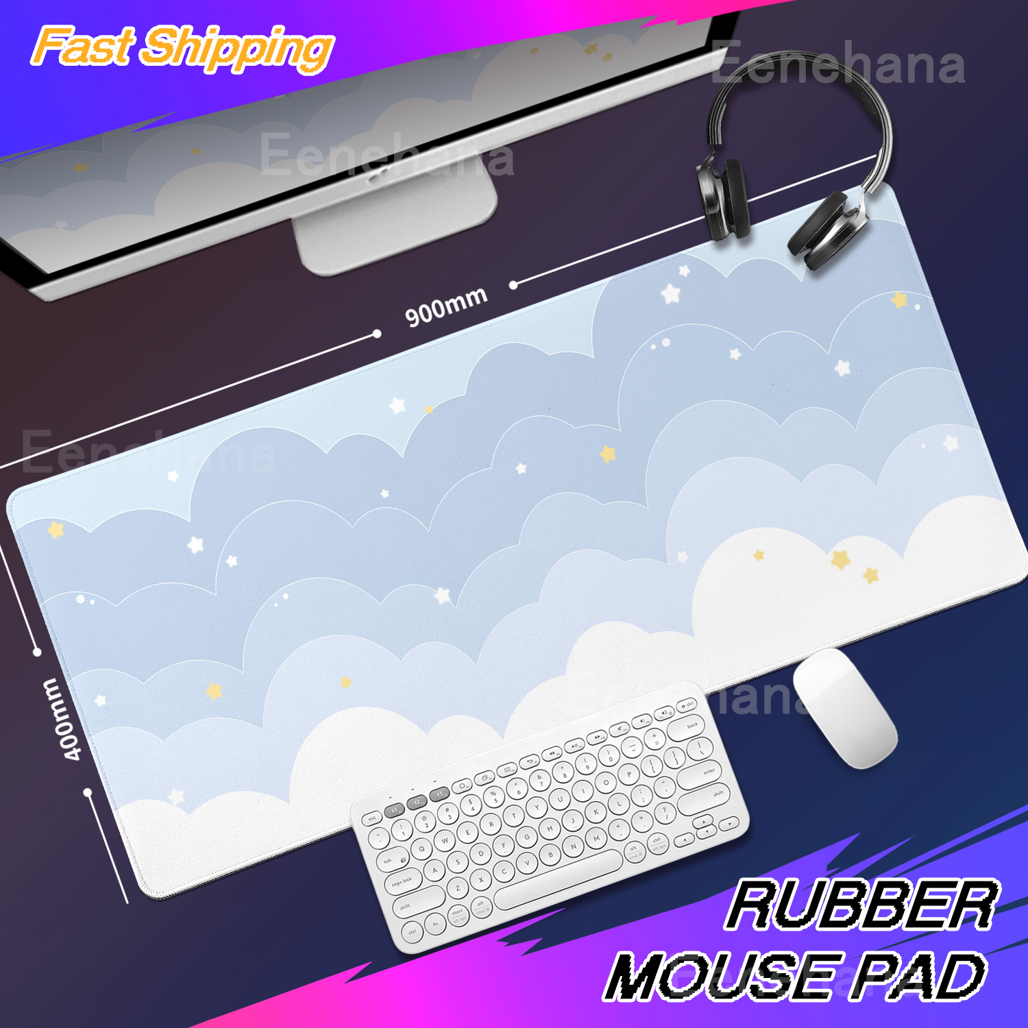 Light Blue Pink Clouds Desk Ma - đánh giá và giá Tradescantia Purple
